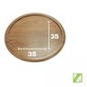 Kit C/ 4 Bandeja para Pizza Madeira Maciça Forma de 35cm - 3