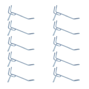 Kit 50 Ganchos Zincado para Chapa Perfurada - 5cm