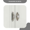Ver imagem 5 de Guarda-Roupa Solteiro 2 Portas Toledo Branco