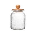 Ver imagem 3 de Pote de Vidro Martelado com Tampa de Bambu 1l