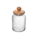 Ver imagem 1 de Pote de Vidro Martelado com Tampa de Bambu 1l