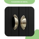 Ver imagem 5 de Guarda Roupa Infantil 3 Portas Toledo Cinza
