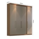 Ver imagem 3 de Guarda Roupa Casal 4 Portas e 4 Gavetas Berlim Nogueira/Fendi Marrom