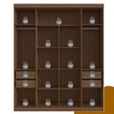 Ver mais imagens de Guarda Roupa Casal 4 Portas e 4 Gavetas Berlim Nogueira/Fendi Marrom