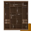 Ver imagem 5 de Guarda Roupa Casal 4 Portas e 4 Gavetas Berlim Nogueira/Fendi Marrom