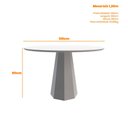 Ver imagem 2 de Mesa de Jantar Isis 1,20X1,20 Ype/Preto New Ceval