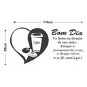 Ver imagem 2 de Adesivo de Parede Decorativo Frase Mensagem de Bom Dia Café