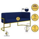 Ver imagem 3 de Kit Sofá 2 Lugares + 2 Poltronas para Recepção – Balaqui Azul Marinho