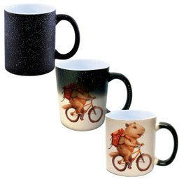 Caneca Mágica Glitter Muda de Cor Y2 Capivara Menino Bicicleta 3 - 1