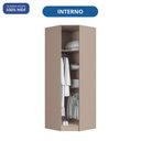Ver imagem 5 de Guarda-Roupa Canto Oblíquo 1 Porta Requinte+ 100% MDF Marrom/Duna/Macadâmia