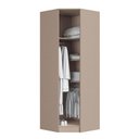 Ver imagem 4 de Guarda-Roupa Canto Oblíquo 1 Porta Requinte+ 100% MDF Marrom/Duna/Macadâmia