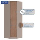 Ver imagem 7 de Guarda-Roupa Canto Oblíquo 1 Porta Requinte+ 100% MDF Marrom/Duna/Macadâmia
