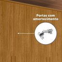 Ver mais imagens de Guarda-Roupa Casal 4 Portas 3 Gavetas 100% MDF com Pés Greco Marrom/Cumaru