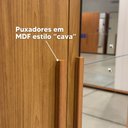 Ver imagem 7 de Guarda-Roupa Casal 4 Portas 3 Gavetas 100% MDF com Pés Greco Marrom/Cumaru