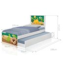 Ver imagem 2 de Bi Cama Juvenil Zap com Cabeceira Dinossauro