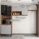 Ver imagem 5 de Cozinha Compacta Firenze 7 Portas Amêndola Touch/Nude Prime Tx - Demóbile