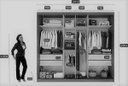 Ver imagem 4 de Guarda Roupa Casal com 1 Porta Espelhada 4 Gavetas - Diamond-Branco - Móveis Novo Horizonte