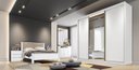 Ver imagem 1 de Guarda Roupa Casal com 1 Porta Espelhada 4 Gavetas - Diamond-Branco - Móveis Novo Horizonte