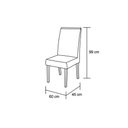 Ver imagem 2 de Conjunto: Mesa Sala Jantar Maldivas C/ Tampo Madeirado Canto Curvo 180x90cm e 6 Cadeiras Dafne