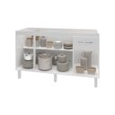 Ver imagem 5 de Balcão Cozinha Armário Gabiente Pia de 140 Cm com 4 Portas e 1 Gavetas Camila Branco