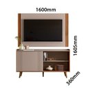 Ver imagem 3 de Rack com Painel para TV até 50 Polegadas MDF 160cmx160,5cm Fresno New Austin Cinza Grigio Fosco/Cinamomo Mel
