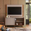 Ver imagem 1 de Rack com Painel para TV até 50 Polegadas MDF 160cmx160,5cm Fresno New Austin Cinza Grigio Fosco/Cinamomo Mel