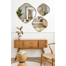 Kit com 3 Espelhos Orgânicos Decorativos Design em Madeira - 2