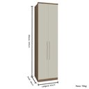 Ver imagem 3 de Guarda Roupa Modulado 02 Portas com Prateleiras 245cm Altura Setiba - Carvalho/Branco
