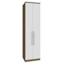Ver imagem 1 de Guarda Roupa Modulado 02 Portas com Prateleiras 245cm Altura Setiba - Carvalho/Branco