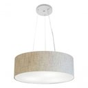 Ver imagem 5 de Lustre Pendente Cilíndrico Md-4184 Cúpula em Tecido 45x15cm Rustico Bege - Bivolt