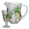 Jogo de Jarra de Cristal 1,3L com Taças 240ml Coqueiro Lyor 7 Peças Palm Hand Painting - 4
