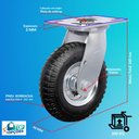 Ver imagem 2 de Rodizio Borracha Roda Maciça 250-4 Rol.esfera S/freio 200kg