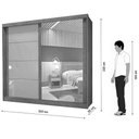 Ver imagem 2 de Guarda Roupa Viena Casal com Espelho 2 Portas 4 Gavetas Bianchi Cor Naturale