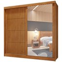 Ver imagem 1 de Guarda Roupa Viena Casal com Espelho 2 Portas 4 Gavetas Bianchi Cor Naturale