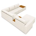 Ver imagem 3 de Sofá de Canto Modulado 347cm - 368cm 8 Lugares France Bouclé Nobre Off White - Sallar Home