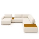 Ver imagem 4 de Sofá de Canto Modulado 347cm - 368cm 8 Lugares France Bouclé Nobre Off White - Sallar Home