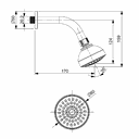 Ver imagem 2 de CHUVEIRO CELITE SMART C/ BRACO PAREDE RED 80 CR B5013CMCRB