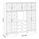 Ver imagem 6 de Guarda Roupa Casal com Espelho 10 Portas Aplique 3 Gavetas Madeira Maciça Lorie F06 Castanho - Lyam