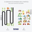 Ver imagem 2 de Adesivo Destacável para Chão Infantil Pista de Carrinhos Colorida TaColado 0,58 x 2,00m