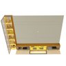 Home para Tv Luminare 1 Cristaleira Led Vidro Reflecta 100% Mdf Off White Naturale - Gelius - 2