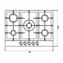 Ver imagem 4 de Cooktop 5 Bocas Aço Inox Sabaf Zurique 70cm Superautomático - de Bacco