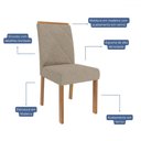 Ver imagem 5 de Mesa de Jantar 4 Lugares Ágata Fernanda com Vidro Cinamomo/off White/bege - Cimol