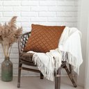 Ver imagem 2 de Almofada Tressê 40x40cm Veludo Terracota - Nexta Casa