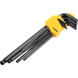 Jogo Chave Allen 1,5 a 10mm Crv Longa Abaulada com 9 Peças Vonder - 7