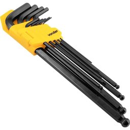 Jogo Chave Allen 1,5 a 10mm Crv Longa Abaulada com 9 Peças Vonder - 6