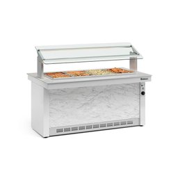 Buffet Quente 6 Cubas Gbta140 Gelopar 6gns Branco e Mármore 220v - 1