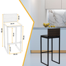 Kit 4 Bancos Quadrado Junco Argila para Bancada Alta Cozinha Área Gourmet Bistrô Piscina Bar - 2