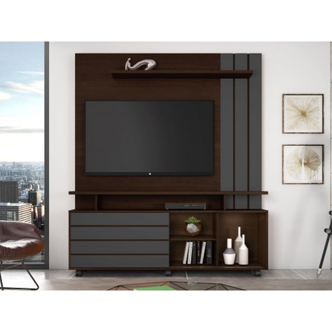 Home Serrano para Tv Ate 65 Polegadas Jcm Cafe Grafite