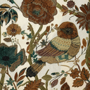 Ver imagem 1 de Papel de Parede Vinílico Floral com Pássaros Terracota - Coleção Poet Chart 5