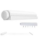 Ver imagem 1 de Varal Retratil de Parede Extensivel Ajustavel 6 Ganchos 5 Cordas Lavanderia Secador de Roupa Toalha 